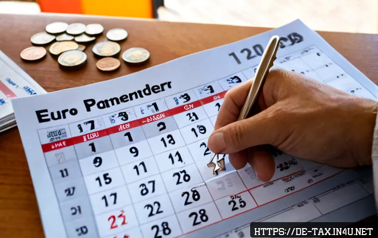 Home 17 재산세 납부 기한 - Photorealistic close-up of a German homeowner at a tidy kitchen table, reviewing a property tax paym...